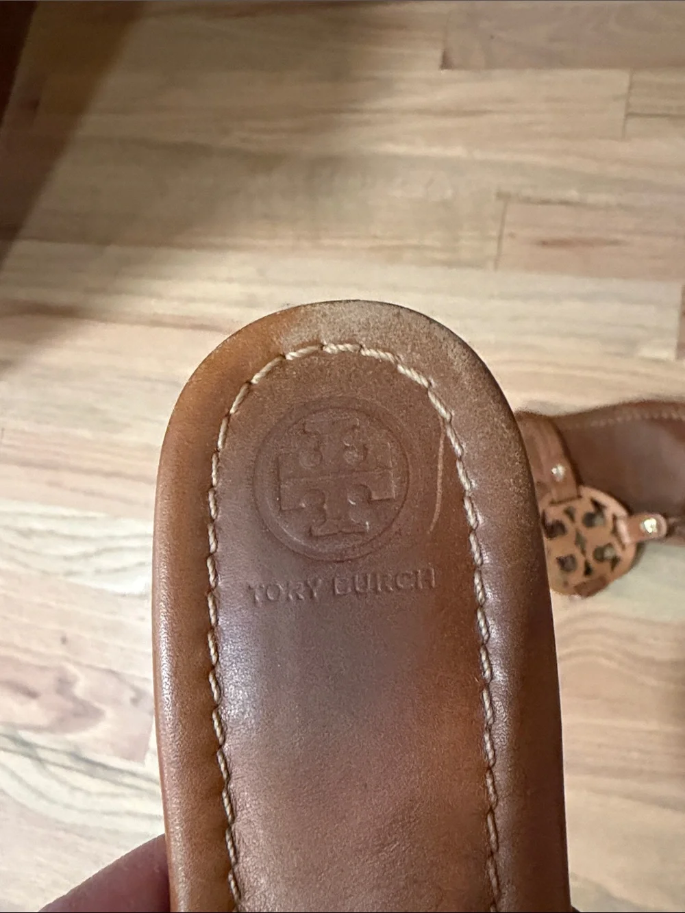 Tory Burch Miller Leather Sandals Cognac Tan Women’s Size 9